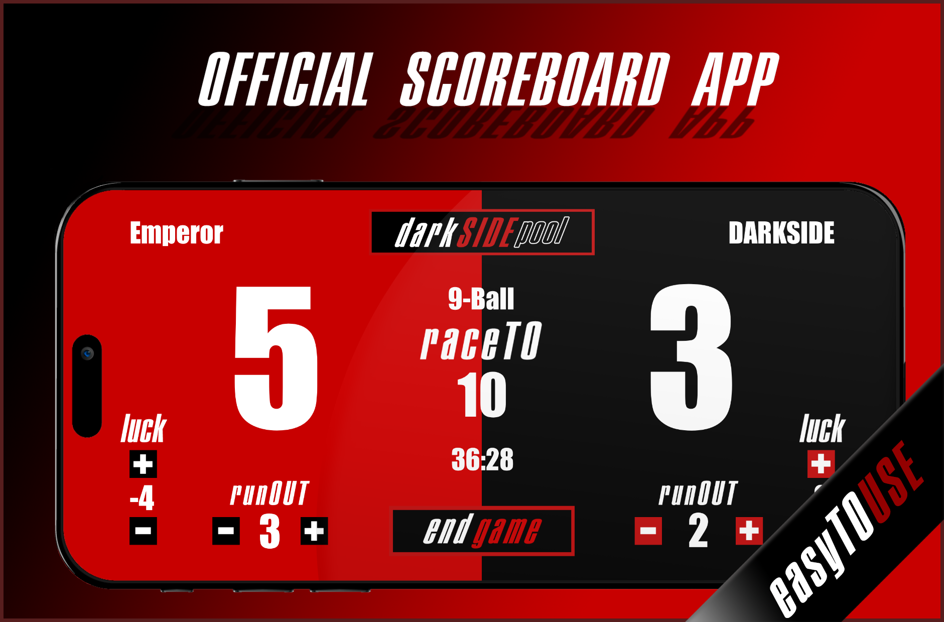 DarkSide Pool Scoreboard App